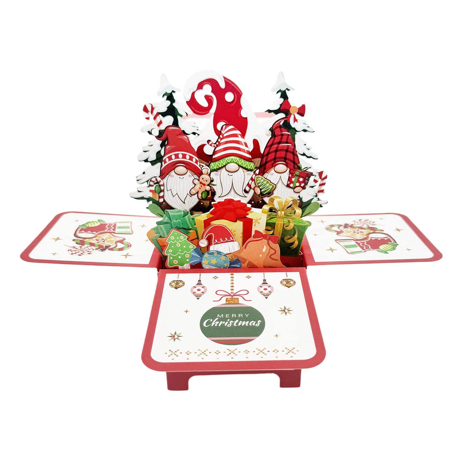 Amazon | クリスマスカード、クリスマスノームカード、光と音楽カード